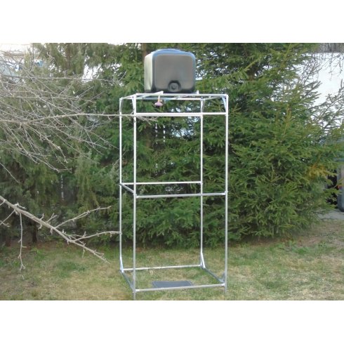 Каркас душа с баком Садко 100 л с подогревом, поликарбонатом и двёркой