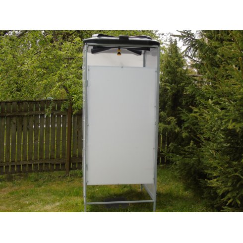 Каркас душа усиленный с баком Росток 110 л с подогревом с поликарбонатом и двёркой