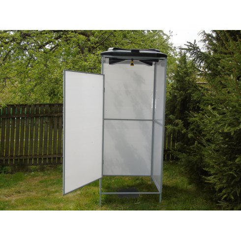 Каркас душа усиленный с баком Росток 110 л с подогревом с поликарбонатом и двёркой