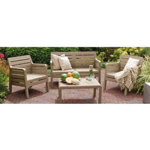 Набор мебели Keter Plastic Delano set (капучино) 237070