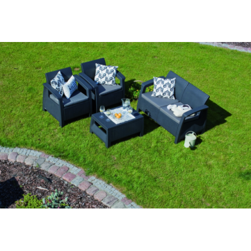 Набор мебели Keter Plastic Corfu Set (коричневый) 223201