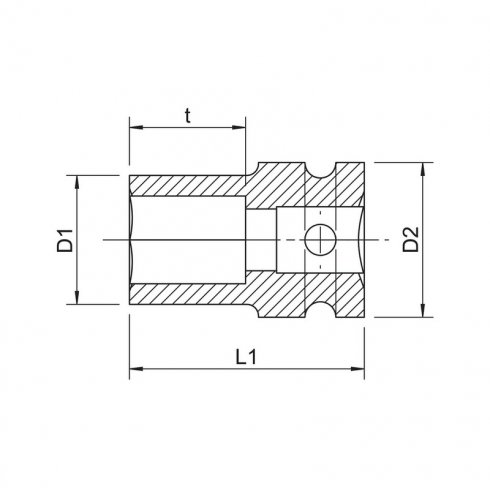 Головка ударная короткая Wurth 1" SW 34