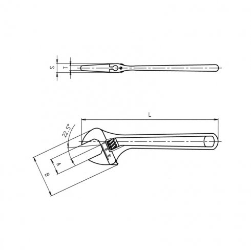 Ключ рожковый разводной Wurth Red Line 250 мм