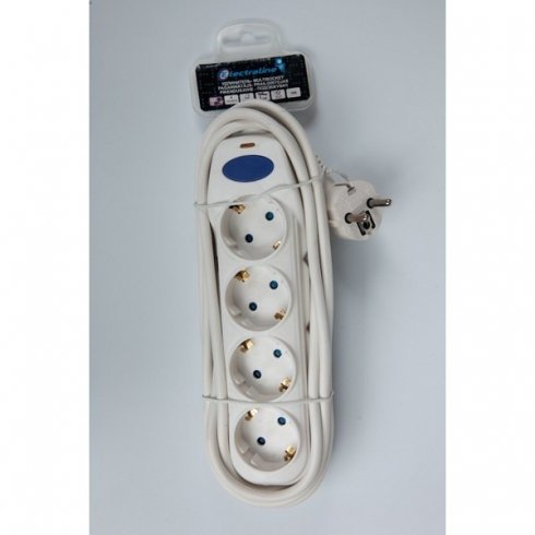 Удлинитель Electraline 62166 (5 м, белый)