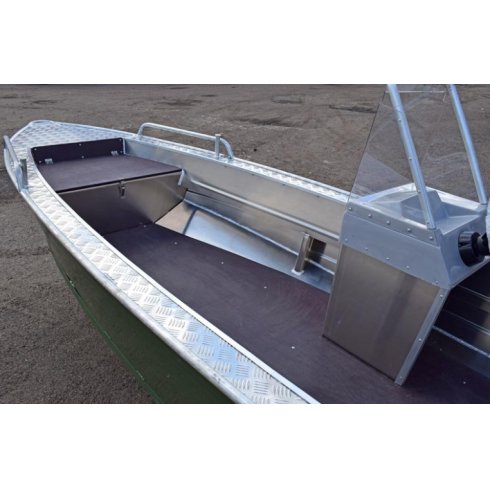 Алюминиевая лодка Wyatboat-390 У с консолью