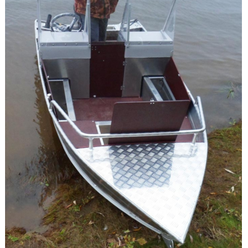 Алюминиевая лодка Wyatboat-390 M с 2 консолями