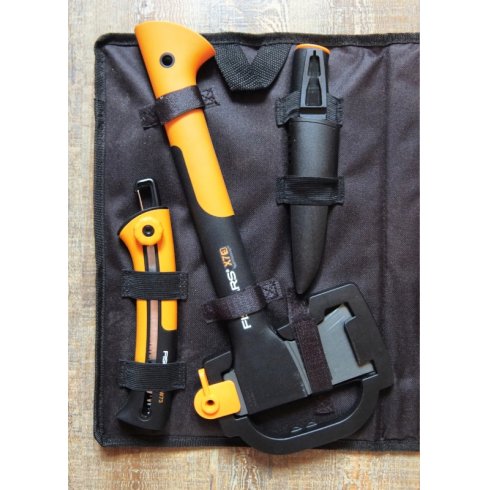 Топор универсальный X7 + нож + пила садовая SW73  Fiskars (129028)