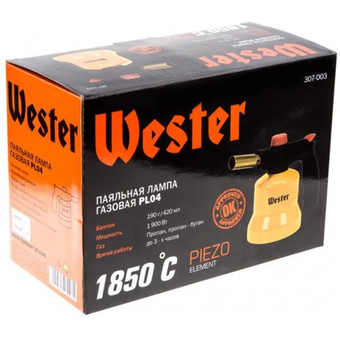 Паяльная лампа Wester PL04 1850С
