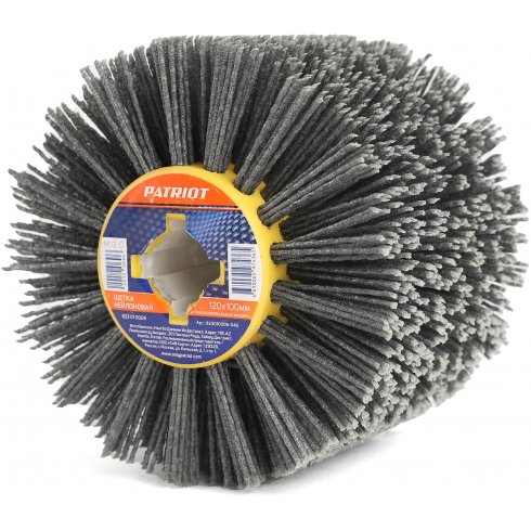 Щетка Patriot нейлоновая для брашировальных машин, 120х100мм