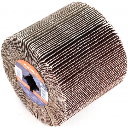 Щетка Patriot абразивная лепестковая для брашировальных машин, 120х100мм*Р80