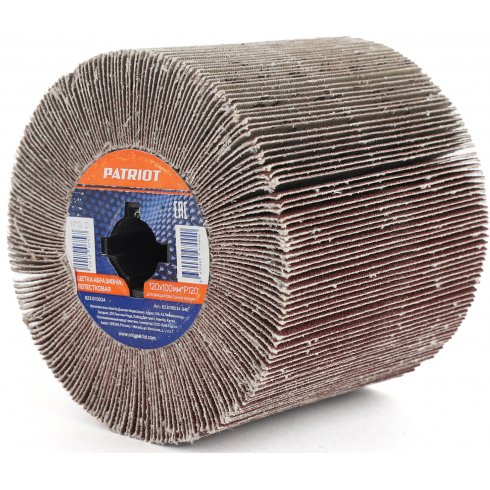 Щетка Patriot абразивная лепестковая для брашировальных машин, 120х100мм*Р60