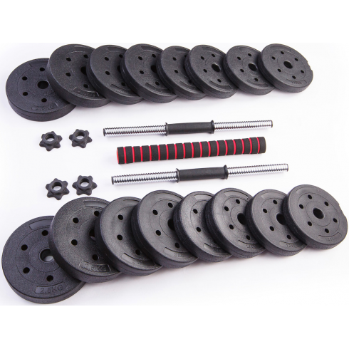 Набор композитных гантелей TREX Sport 30 кг с соединительным грифом