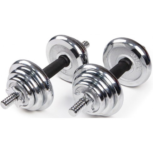 Набор гантелей хромированных Atlas Sport в чемодане 20 кг