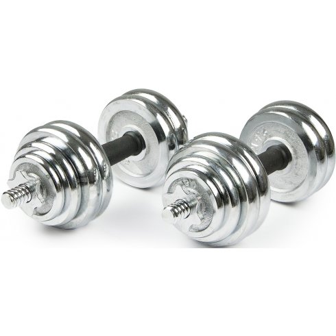 Набор гантелей хромированных Atlas Sport в чемодане 30 кг