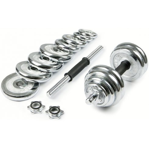 Набор гантелей хромированных Atlas Sport в чемодане 30 кг