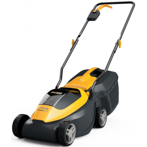 Stiga Collector 132 AE — мощная электрическая газонокосилка с простым управлением
