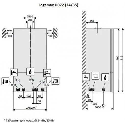 Газовый котел Buderus Logamax U072 K-24
