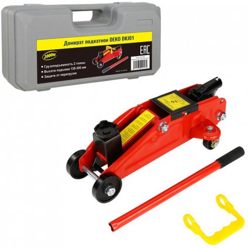 Домкрат подкатной Deko DKJ01 case