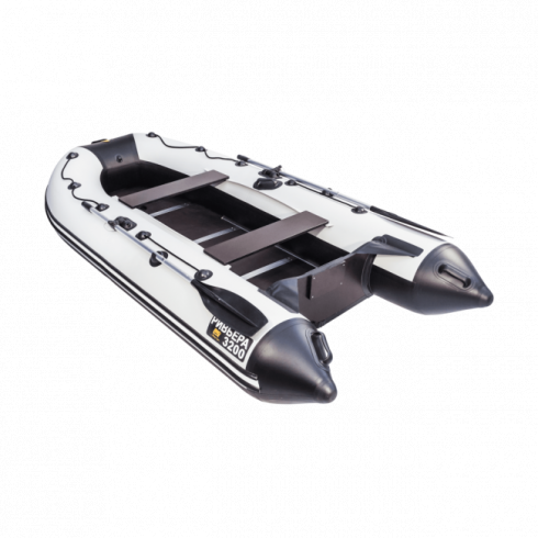 Надувная лодка Ривьера Компакт 3200 СК касатка светло-серый/черный