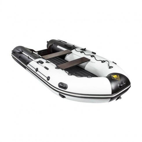 Надувная лодка Ривьера 3600 НДНД Гидролыжа комби светло-серый/черный