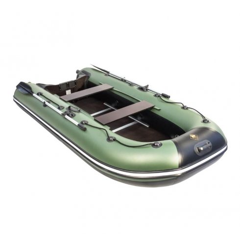 Надувная лодка Ривьера Компакт 3200 СК касатка зеленый/черный