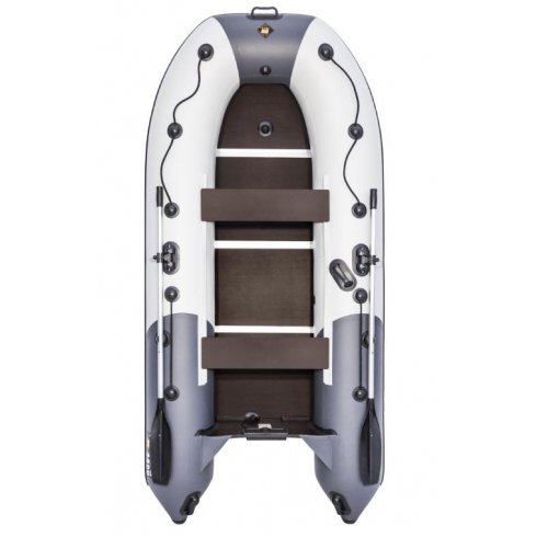 Надувная лодка Аква 3200 Слань-книжка киль светло-серый/графит