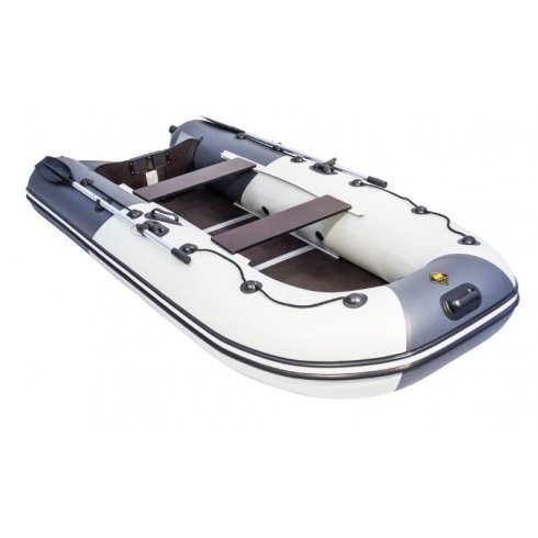 Надувная лодка Аква 3200 Слань-книжка киль светло-серый/графит
