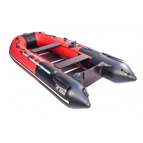 Надувная лодка Ривьера Компакт 3200 СК комби красный/черный
