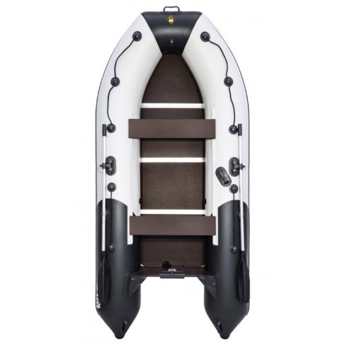 Надувная лодка Ривьера Компакт 3400 СК комби светло-серый/черный