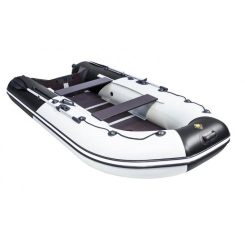 Надувная лодка Ривьера Компакт 3400 СК комби светло-серый/черный