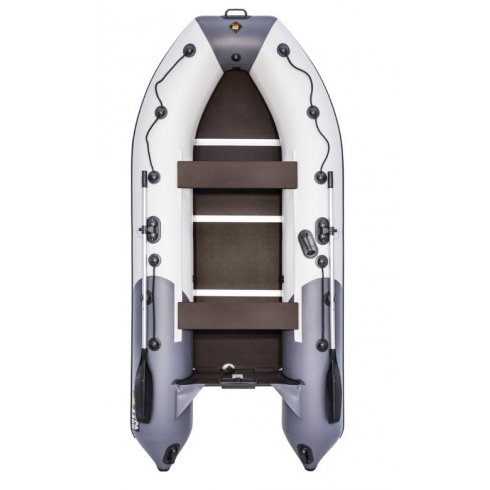 Надувная лодка Ривьера Компакт 3400 СК комби светло-серый/графит