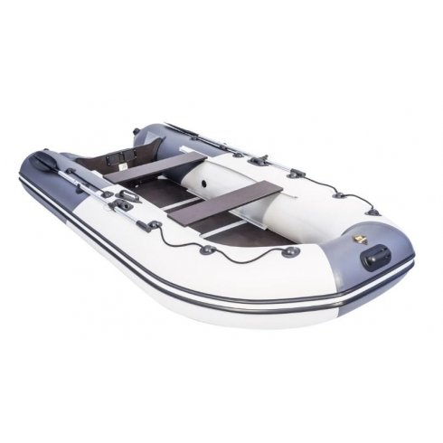 Надувная лодка Ривьера Компакт 3400 СК комби светло-серый/графит