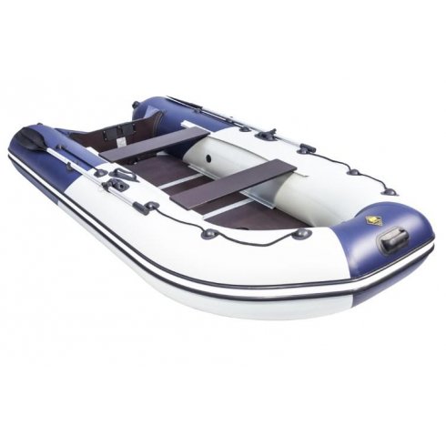 Надувная лодка Ривьера Компакт 3400 СК комби светло-серый/синий