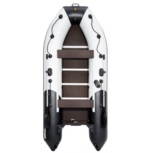 Надувная лодка Ривьера Компакт 3600 СК комби светло-серый/черный