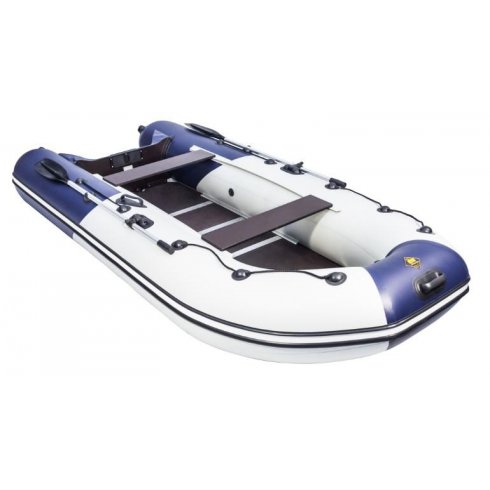 Надувная лодка Ривьера Компакт 3600 СК комби светло-серый/синий