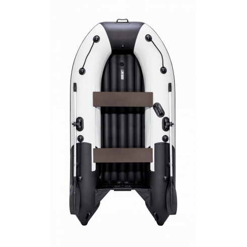 Надувная лодка Ривьера Компакт 2900 НДНД Комби светло-серый/черный