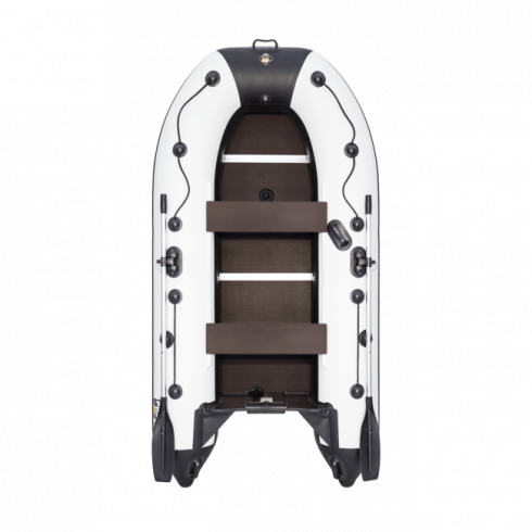 Надувная лодка Ривьера Компакт 2900 СК касатка светло-серый/черный