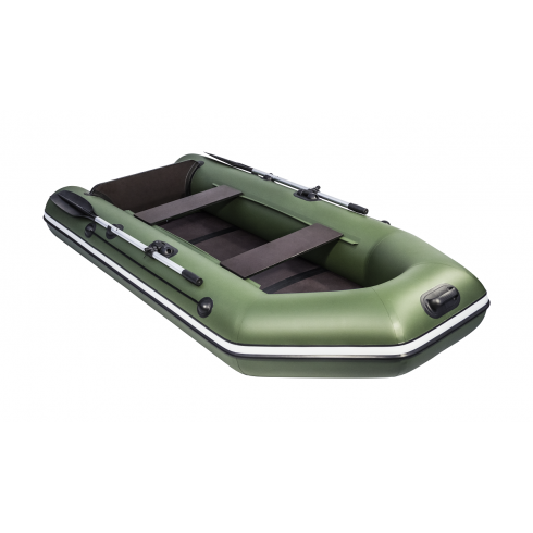 Надувная лодка Аква 2800 Слань-книжка киль зеленый