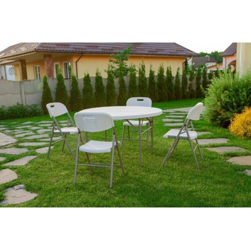 Стол складной Calviano (пластиковый, круглый, 122 см)