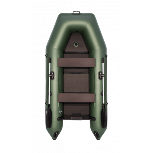 Надувная лодка Аква 2900 Слань-книжка киль зеленый