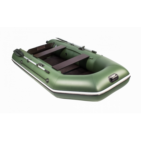 Надувная лодка Аква 2900 Слань-книжка киль зелено/черный