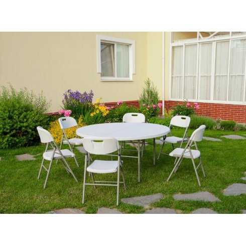 Стол складной Calviano (пластиковый, круглый, 152 см)