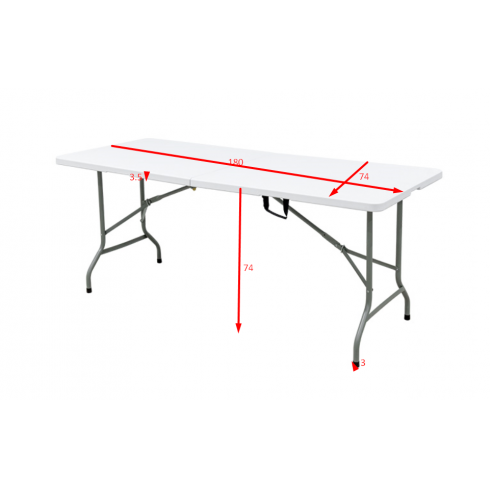 Стол складной Calviano (пластиковый, 180 см)