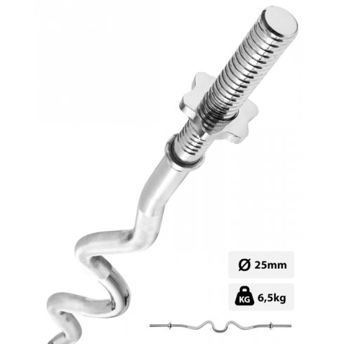 Гриф для штанги EZ-образный Atlas Sport