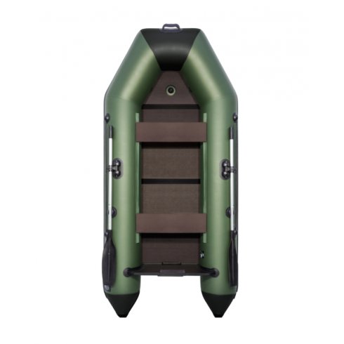 Надувная лодка Аква 2800 Слань-книжка киль зелено/черный