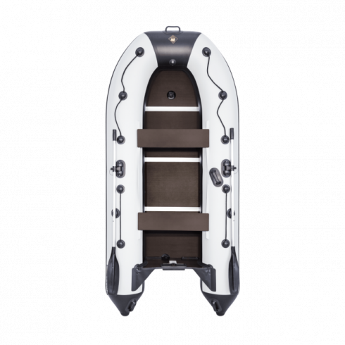 Надувная лодка Ривьера Компакт 3200 СК касатка светло-серый/черный