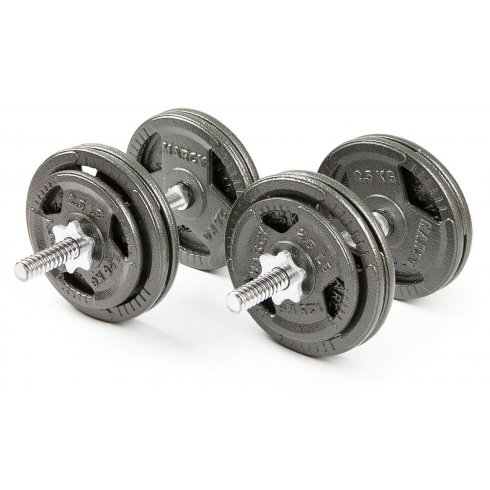 Набор гантелей с железной ручкой Hammertone Atlas Sport 2x14 кг