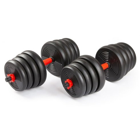 Набор гантелей со штангой и гирями 6 в 1 Trex Sport 30 кг