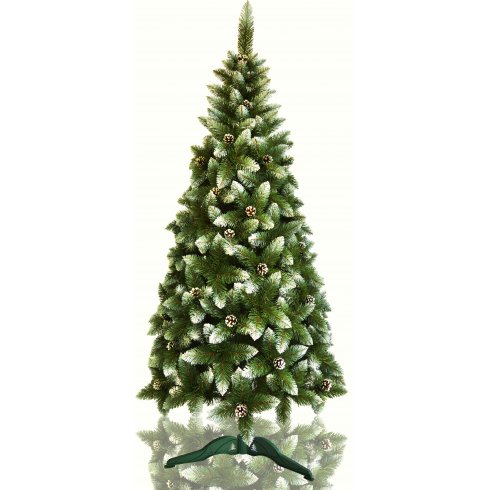 Ель Christmas Tree Таежная с белыми концами и с шишками 3 м (DTBS-30)