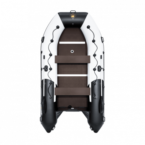 Надувная лодка Ривьера Максима 3800 СК комби светло-серый/черный